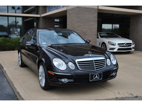 Black Mercedes-Benz E 550 4Matic Sedan.  Click to enlarge.