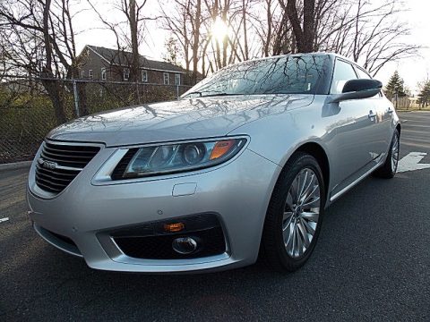 Diamond Silver Metallic Saab 9-5 Aero XWD Sedan.  Click to enlarge.