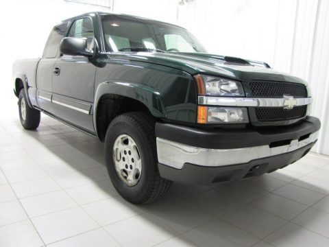 Dark Green Metallic Chevrolet Silverado 1500 LS Extended Cab 4x4.  Click to enlarge.