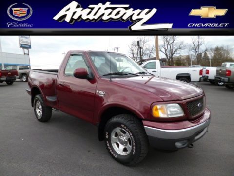 Burgundy Red Metallic Ford F150 XLT Regular Cab 4x4.  Click to enlarge.