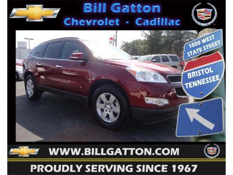 Dark Cherry Metallic Chevrolet Traverse LT.  Click to enlarge.