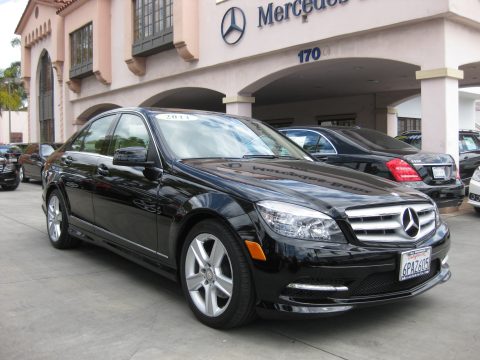 Black Mercedes-Benz C 300 Sport.  Click to enlarge.