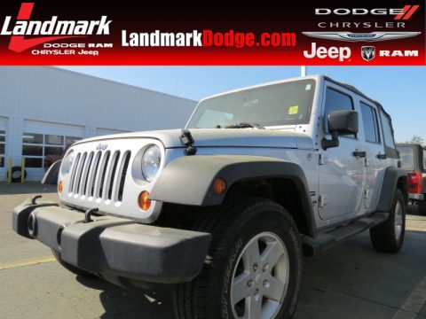 Bright Silver Metallic Jeep Wrangler Unlimited Sport S 4x4.  Click to enlarge.