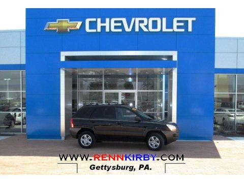 Black Cherry Metallic Kia Sportage LX V6 4x4.  Click to enlarge.