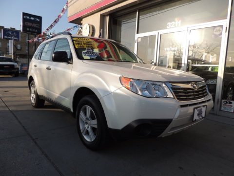 Satin White Pearl Subaru Forester 2.5 X Premium.  Click to enlarge.