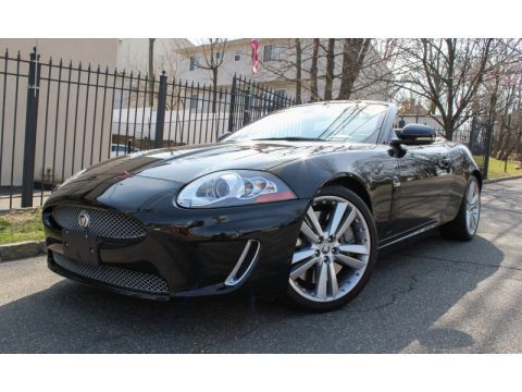 Ebony Black Jaguar XK XKR Convertible.  Click to enlarge.