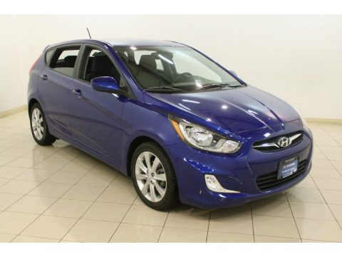 Marathon Blue Hyundai Accent SE 5 Door.  Click to enlarge.