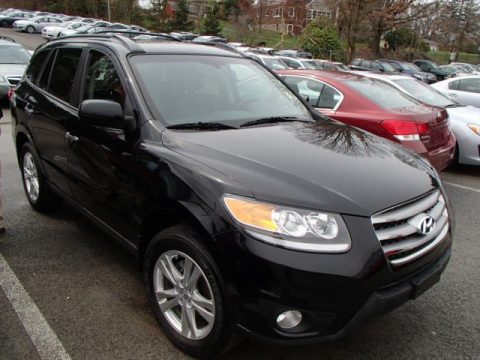 Twilight Black Hyundai Santa Fe Limited V6 AWD.  Click to enlarge.