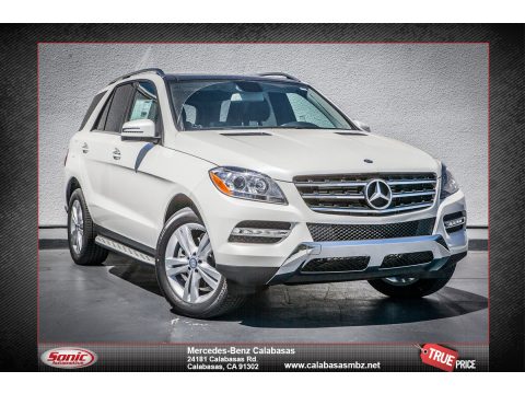 Diamond White Metallic Mercedes-Benz ML 350 4Matic.  Click to enlarge.
