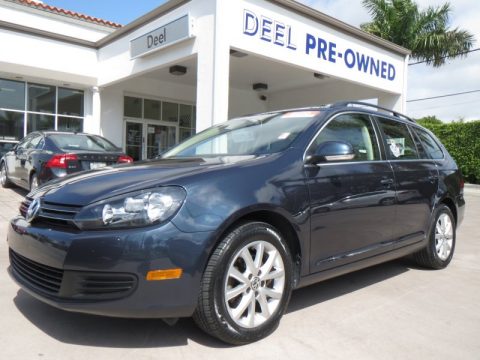 Blue Graphite Metallic Volkswagen Jetta SE SportWagen.  Click to enlarge.