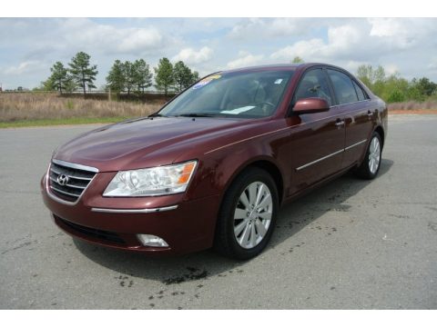 Dark Cherry Red Hyundai Sonata Limited.  Click to enlarge.