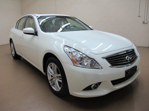 Moonlight White Infiniti G 37 x AWD Sedan.  Click to enlarge.