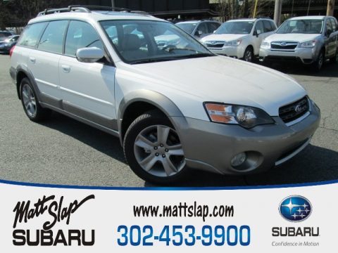 Satin White Pearl Subaru Outback 3.0 R L.L. Bean Edition Wagon.  Click to enlarge.