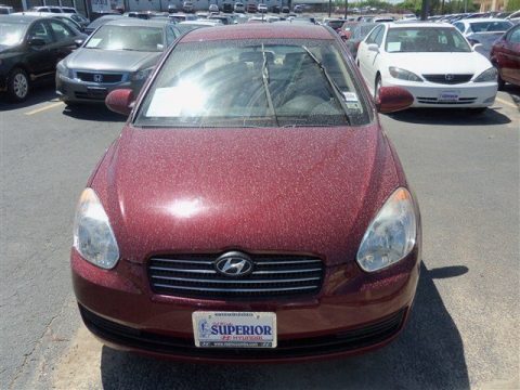 Wine Red Hyundai Accent GLS Sedan.  Click to enlarge.