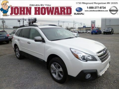 Satin White Pearl Subaru Outback 3.6R Limited.  Click to enlarge.