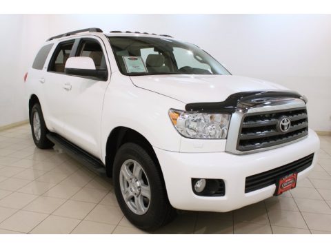 Super White Toyota Sequoia SR5 4WD.  Click to enlarge.