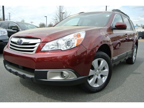 Ruby Red Pearl Subaru Outback 2.5i Premium Wagon.  Click to enlarge.