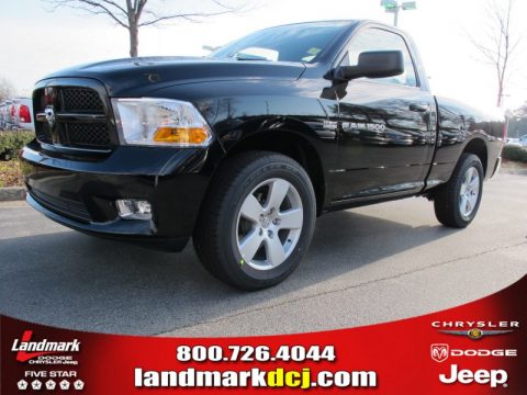 Black Dodge Ram 1500 Express Regular Cab.  Click to enlarge.