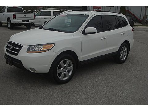 Powder White Pearl Hyundai Santa Fe Limited.  Click to enlarge.