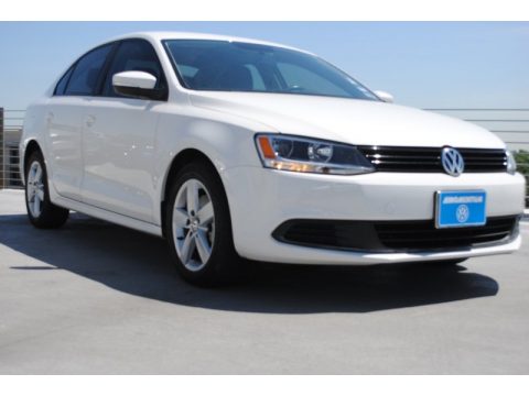 Candy White Volkswagen Jetta TDI Sedan.  Click to enlarge.