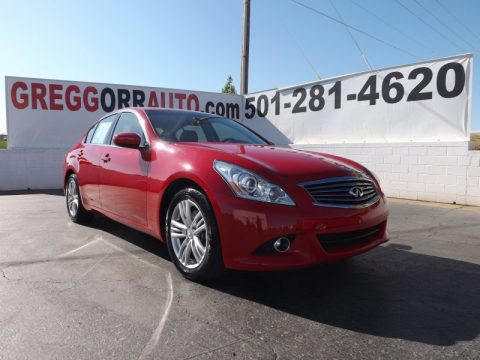 Vibrant Red Infiniti G 37 Journey Sedan.  Click to enlarge.