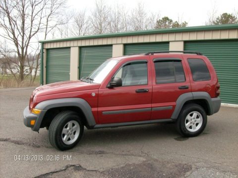 Inferno Red Crystal Pearl Jeep Liberty Sport 4x4.  Click to enlarge.