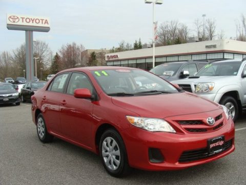 Barcelona Red Metallic Toyota Corolla LE.  Click to enlarge.