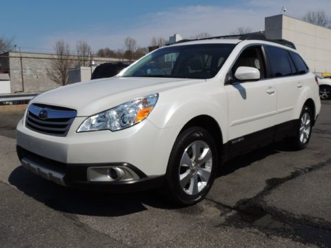 Satin White Pearl Subaru Outback 3.6R Limited Wagon.  Click to enlarge.
