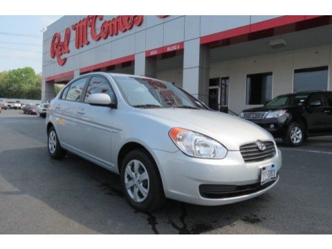 Platinum Silver Hyundai Accent GLS 4 Door.  Click to enlarge.