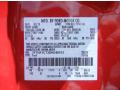 Ford Color Code E4 Vermillion Red #11 Ford Color Code E4 Vermillion Red #11