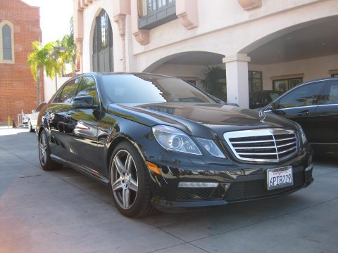 Black Mercedes-Benz E 63 AMG Sedan.  Click to enlarge.