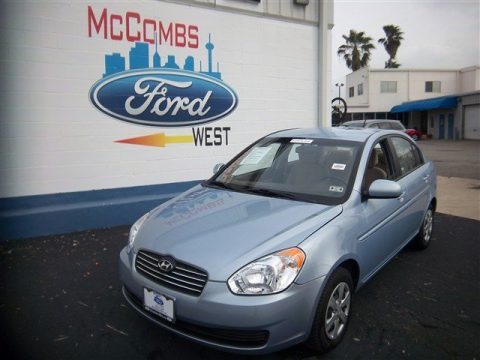 Ice Blue Hyundai Accent GLS 4 Door.  Click to enlarge.