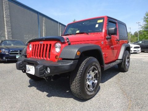 Flame Red Jeep Wrangler Sport 4x4.  Click to enlarge.