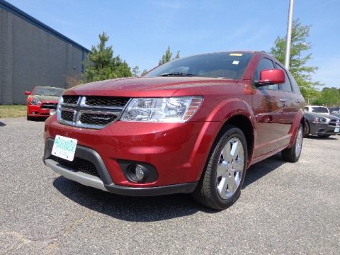 Deep Cherry Red Crystal Pearl Dodge Journey Lux AWD.  Click to enlarge.