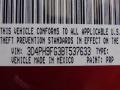 Dodge Color Code PRP Deep Cherry Red Crystal Pearl #28