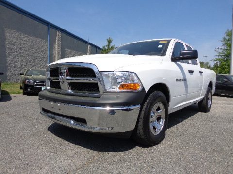Bright White Dodge Ram 1500 ST Quad Cab.  Click to enlarge.