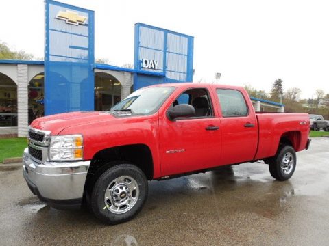 Victory Red Chevrolet Silverado 2500HD Work Truck Crew Cab 4x4.  Click to enlarge.