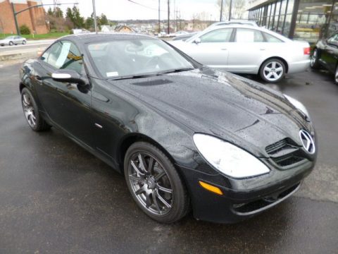 Black Mercedes-Benz SLK 350 Roadster.  Click to enlarge.
