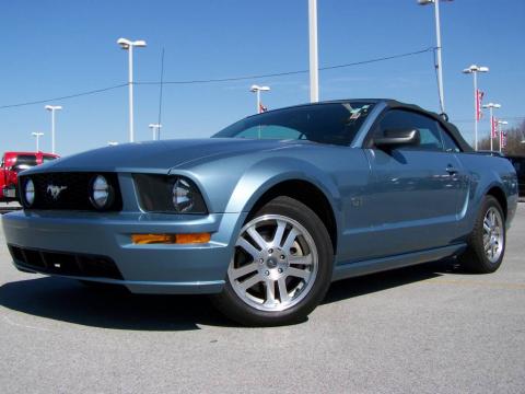 Windveil Blue Metallic Ford Mustang GT Premium Convertible.  Click to enlarge.