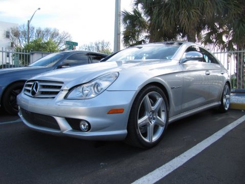 Desert Silver Metallic Mercedes-Benz CLS 55 AMG.  Click to enlarge.