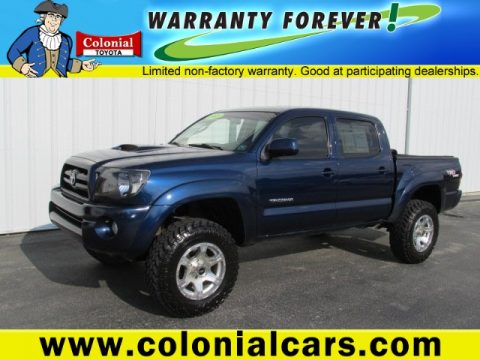 Indigo Ink Blue Pearl Toyota Tacoma V6 TRD Sport Double Cab 4x4.  Click to enlarge.
