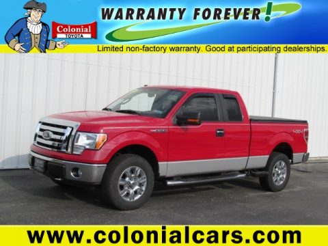 Bright Red Ford F150 XLT SuperCab 4x4.  Click to enlarge.