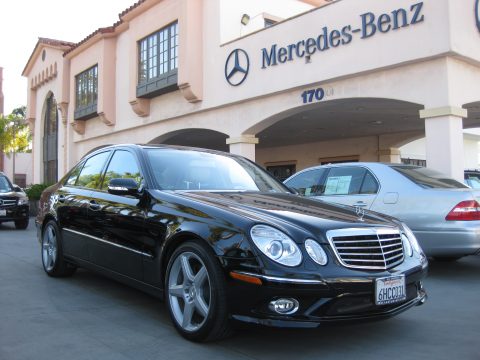 Black Mercedes-Benz E 350 Sedan.  Click to enlarge.