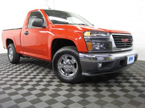 Fire Red GMC Canyon SLE Regular Cab.  Click to enlarge.