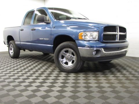 Atlantic Blue Pearl Dodge Ram 1500 SLT Quad Cab 4x4.  Click to enlarge.