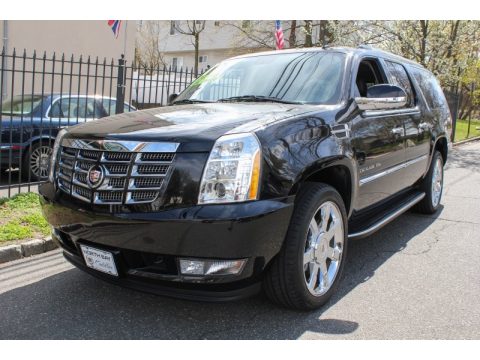 Black Ice Metallic Cadillac Escalade ESV Luxury AWD.  Click to enlarge.