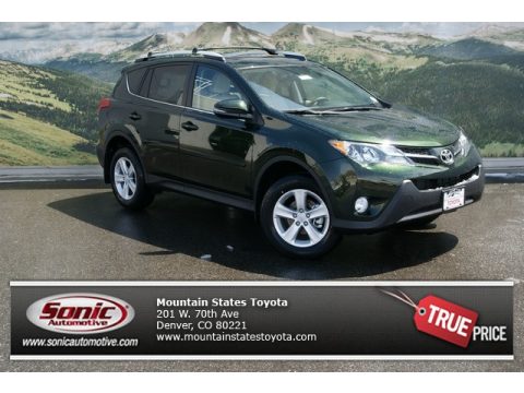 Spruce Green Mica Toyota RAV4 XLE AWD.  Click to enlarge.