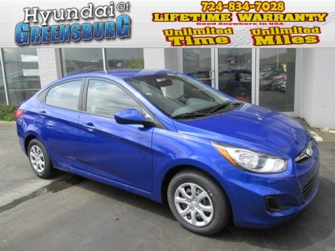 Marathon Blue Hyundai Accent GLS 4 Door.  Click to enlarge.