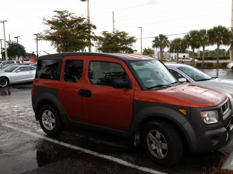 Sunset Orange Pearl Honda Element EX.  Click to enlarge.