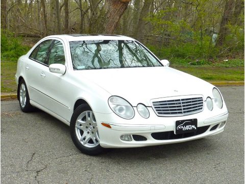 Alabaster White Mercedes-Benz E 320 Sedan.  Click to enlarge.